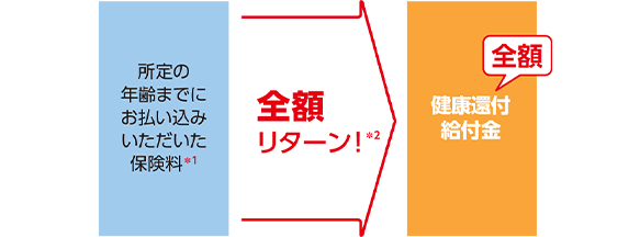 診断給付金のお受け取りがない場合の図