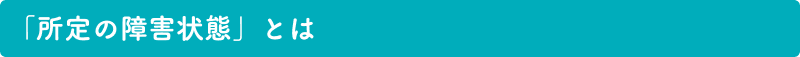 「所定の障害状態」とは