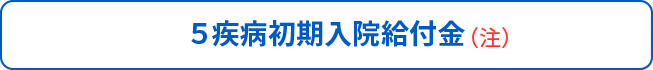 5疾病初期入院給付金（注）