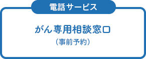 ＜電話サービス＞がん専用相談窓口（事前予約）