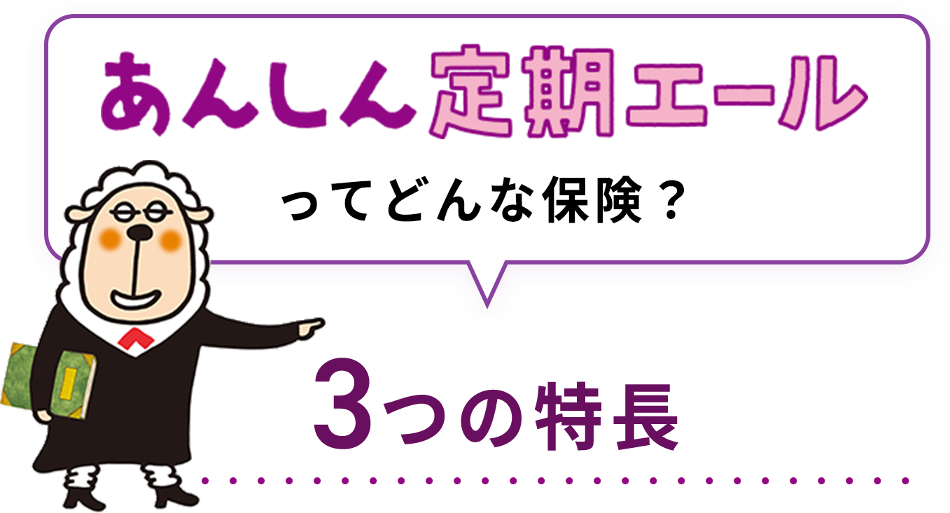 あんしん定期エールってどんな保険？3つの特長